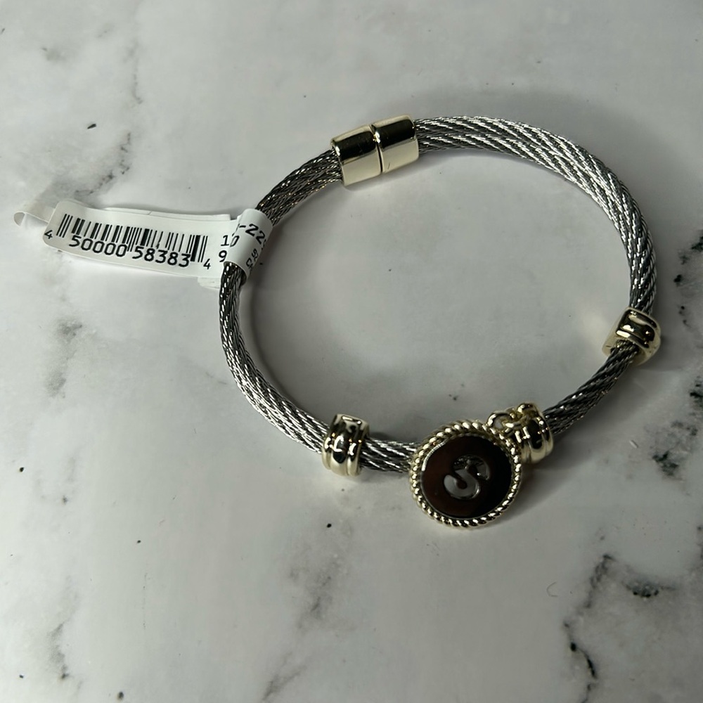 Silver Initial Charm Bracelets - image 3